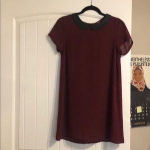 Maroon babydoll dress